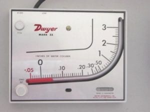 Manual manometer for measuring static pressure